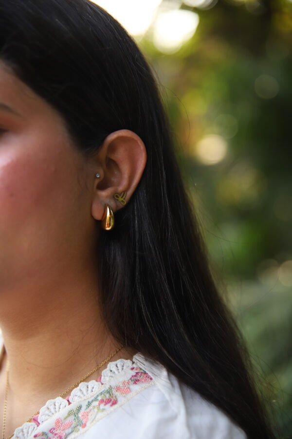 Luxury Gold Water Drop Pendant Necklace & Stud Earrings Set
