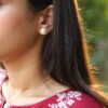 Pearl Pendant Necklace & Stud Tops – Golden Chain Jewellery Set