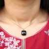 Pearl Pendant Necklace & Stud Tops – Golden Chain Jewellery Set