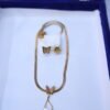 Golden Butterfly Pendant Set – Necklace & Earrings Combo